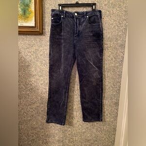 Anthropologie Pilcro Dark Blue brushed corduroy “the vintage straight” ankle 31